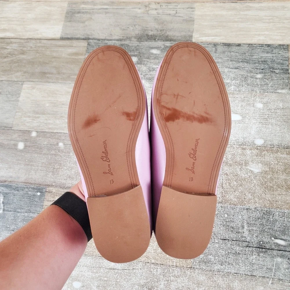Sam Edelman Loraine Mini Girls Loafers Sz 13 Lilac Leather Comfort Slip On Shoes